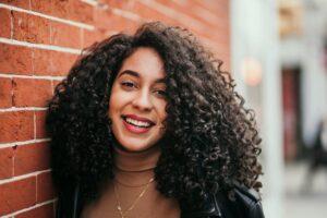 woman smiling